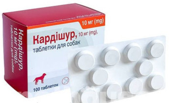 Кардішур 10 мг Cardisure підтримка при серцевій недостатності у собак, 10 таблеток