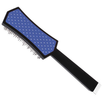 Гребінець-щітка Iv San Bernard Distrika для догляду за довгою шерстю собак і кішок, синя