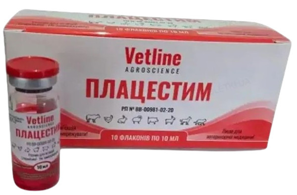 Плацестим комплексний імуностимулятор для собак, котів, ВРХ, овець, кіз, свиней та свійської птиці, 10 мл Плацестим комплексний імуностимулятор для собак, котів, ВРХ, овець, кіз, свиней та свійської птиці, 10 мл