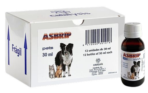 Асбріп Catalysis Asbrip вітамінний сироп у разі кашлю, ларингіту, афонії, фарингіту в собак і котів, 30 мл (2306202303)