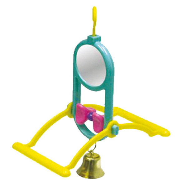 Іграшка для птахів TETRAPET Dodo, гойдалка з дзеркалом, 12*5,5*16,5 см
