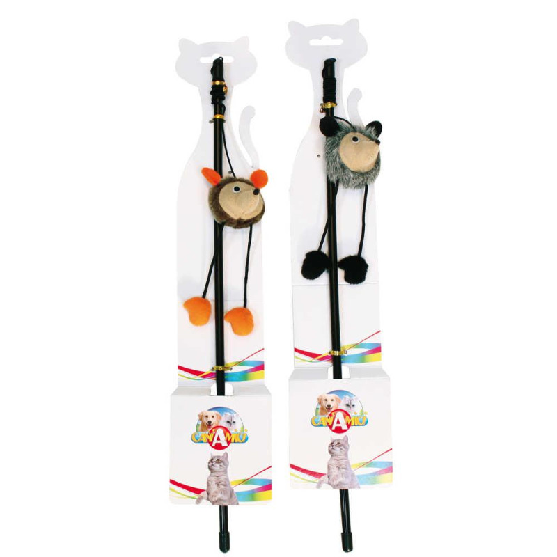 Іграшка для котів CROCI STICK Дразнилка лісові звірі, 46 см