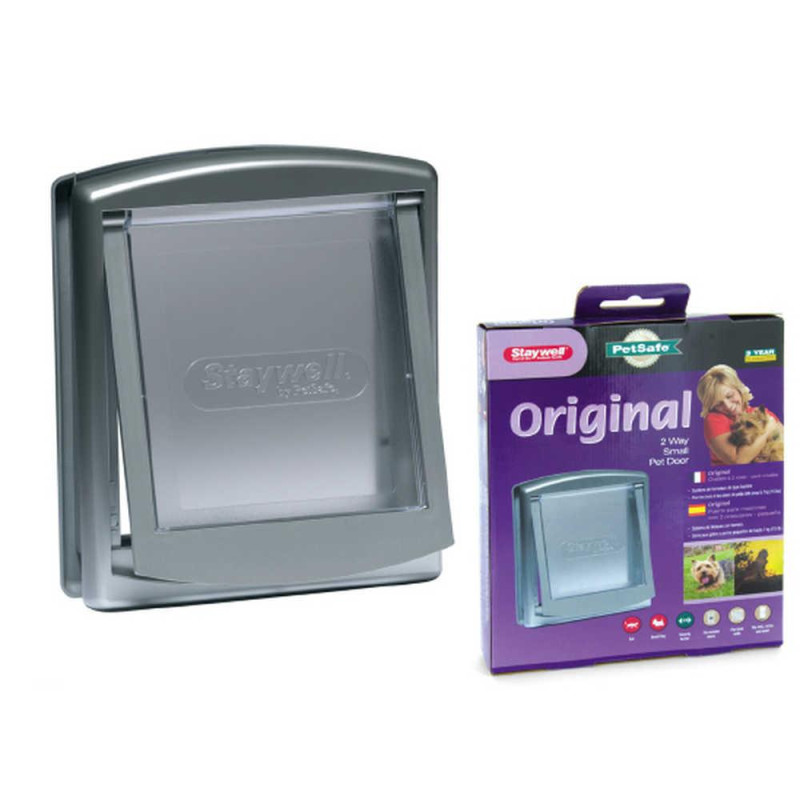 Пластикові двері для собаки CROCI, до 7 кг, сіра, 236x198 мм