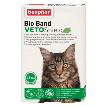 Bio Band VetoShield For Cats Beaphar нашийник від бліх, кліщів і комарів для котів і кошенят з 2 місяців, 35 см (10664)