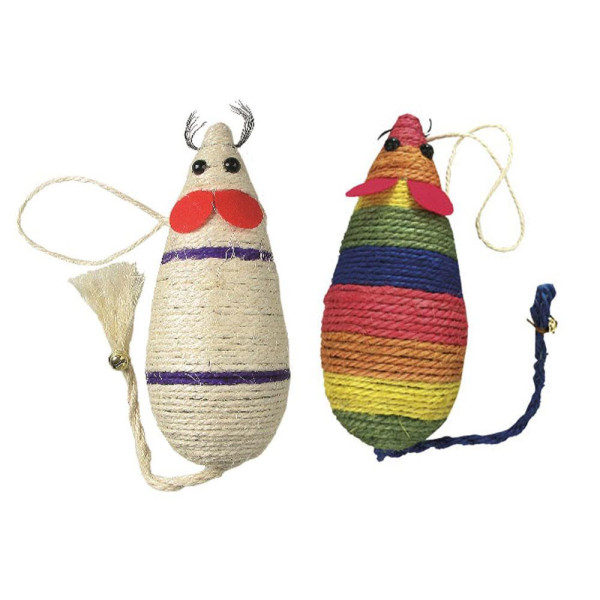 Кігтеточка-іграшка для котів TETRAPET Caty funny, миша-кігтеточка, 31 см