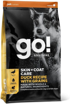 Гоу! Шкіра + Шерсть Go! Solutions Skin + Coat Care Duck Recipe with Grains for Dogs сухий корм із качкою для собак, 11,4 кг (FG00016)