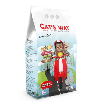 Бентонітовий наповнювач CAT'S WAY  натуральний білий,  5л