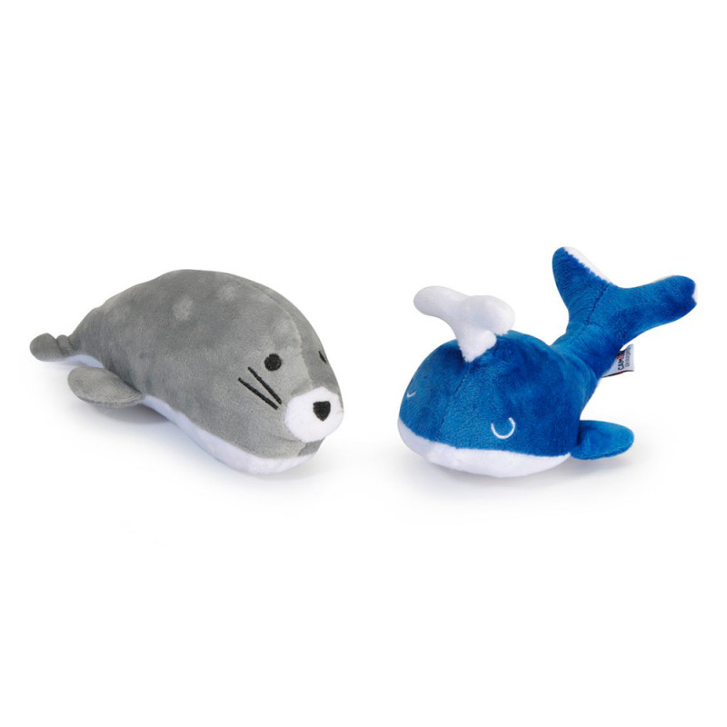 Іграшка для собак CAMON кит та тюлень плюшевий з пищалкою, 20 см