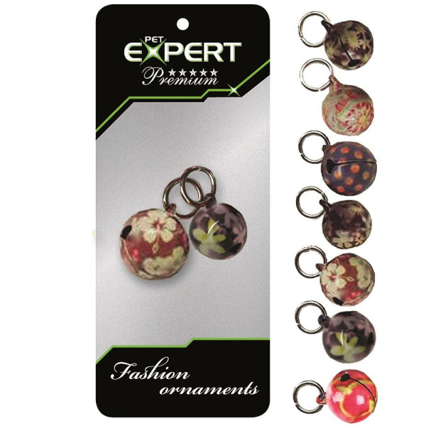 Підвіска на комір TETRAPET Expert, дзвіночок кольоровий візерунок, 12 мм /2 шт