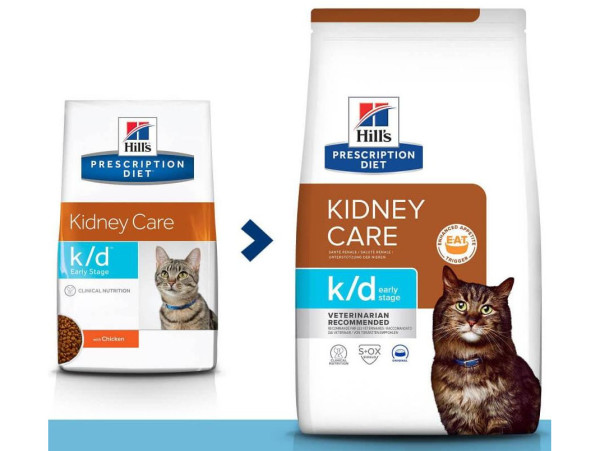 Хілс Hills PD Feline k-d Early Stage корм для котів при захворюваннях нирок на ранній стадії, 1,5 кг (605994) Хілс Hills PD Feline k-d Early Stage корм для котів при захворюваннях нирок на ранній стадії, 1,5 кг (605994)
