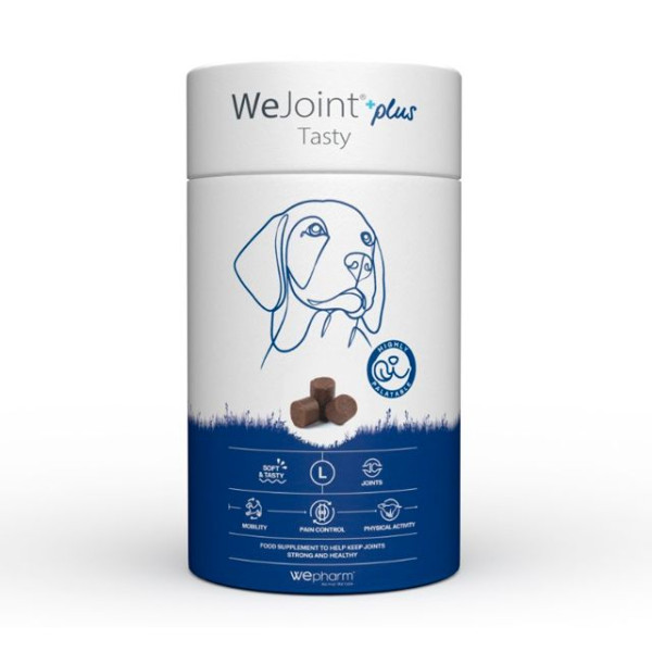 WeJoint Plus Tasty L Large Breeds для підтримки здоров'я суглобів, хрящової тканини у собак великих порід, 30 пастилок