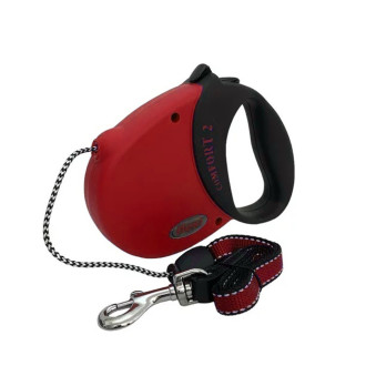 Рулетка FLEXI Comfort Basic 2, черная с красным, 5 м 20 кг, шнур