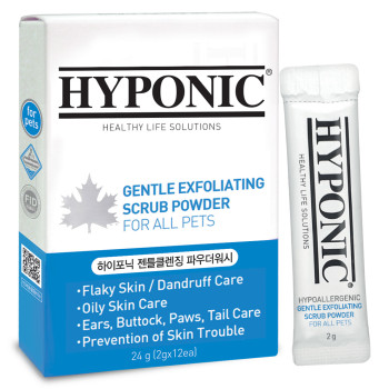 Хіпонік Hyponic Gentle Exfoliating Scrub Powder відлущувальний скраб-порошок для собак і котів, 24 гр, 12 х 2 гр (H3PW1GC0024NOKNN)