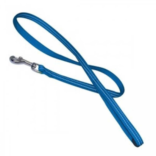 Повідець для собак CROCI SOFT REFLECTIVE, світловідбиваючий, м'який, голубий, нейлон, 120x2 см