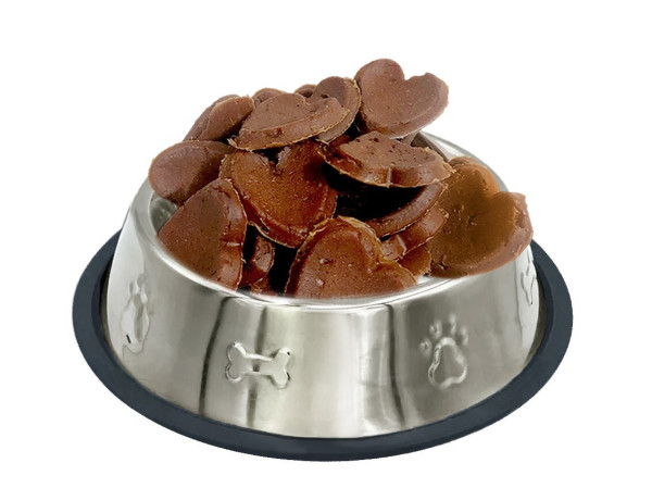 Кроляче в`ялене м`ясо у формі серця, (≈41-43шт/уп) 500 г. 20 шт/ящ.