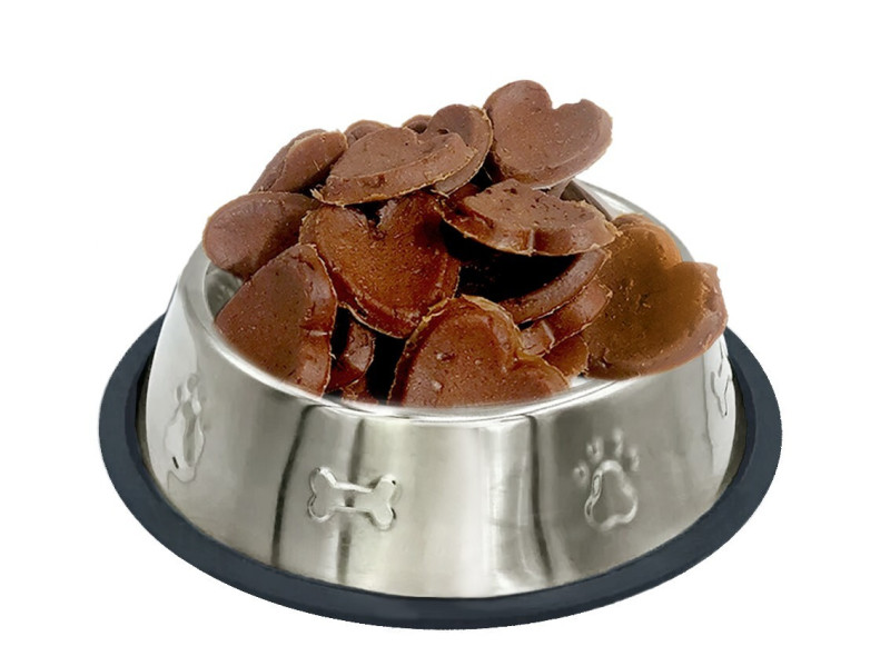 Кроляче в`ялене м`ясо у формі серця, (≈41-43шт/уп) 500 г. 20 шт/ящ.