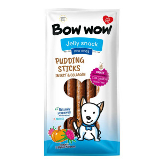 Ласощі  для собак "Bow wow" пудингові палички з комахами, колагеном та гарбузом, 27-30 см