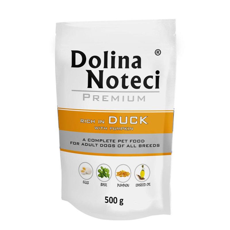 Пауч Dolina Noteci Premium для собак з качкою та гарбузом, 500 гр