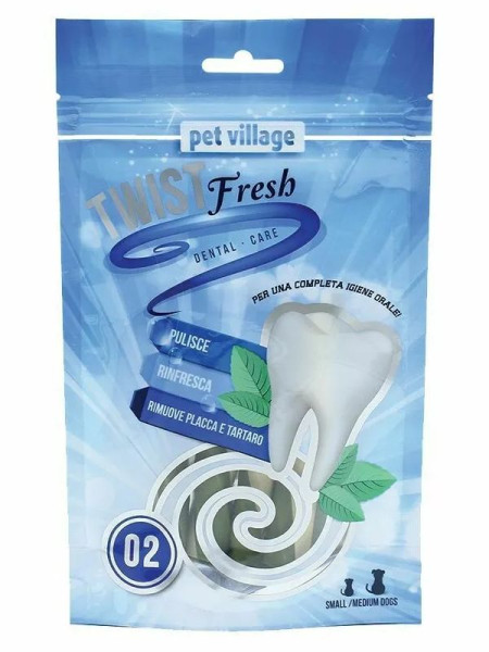 Twist Fresh 02 Dual Dental Care Cpiralis Twist стоматологічні ласощі для дрібних та середніх собак, 100 гр (5200010002)