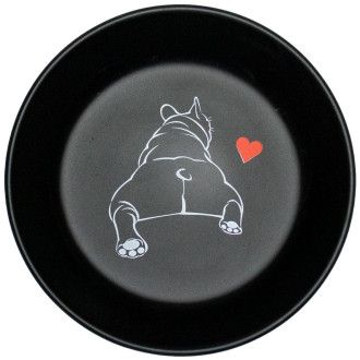 Миска CROCI BULLDOG LOVERS, спинка метал, 0,4л,