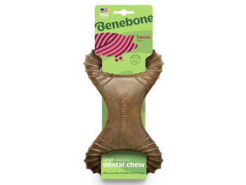 Жувальна іграшка Benebone Dental Chew Bacon Large зі смаком бекону для собак вагою до 40 кг, розмір L (890300)