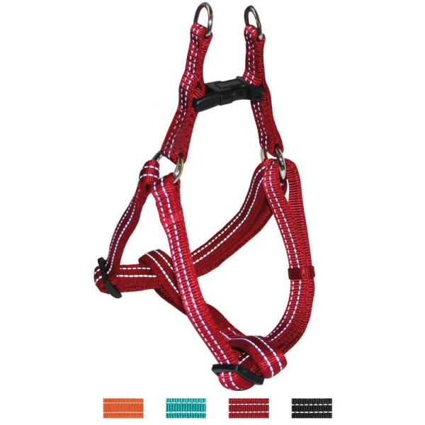 Шлея CROCI SOFT REFLECTIVE, світловідбиваюча, м'яка, чорна, нейлон, 25-40x1 см