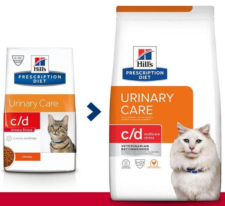 Хілс Hills PD Feline Urinary Care C/D Multicare Stress Chicken сухий корм із куркою для котів з ідіопатичним циститом, 1,5 кг (605980 )