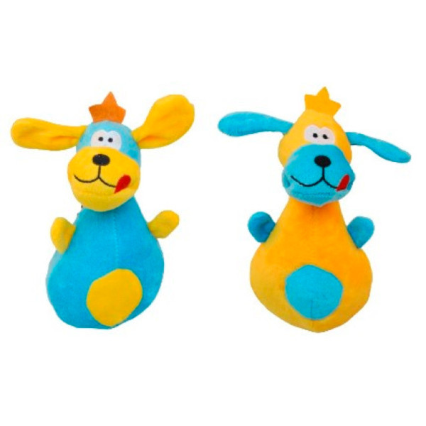 Іграшка для собак TETRAPET Expert, плюшева кегля для боулінгу у вигляді собаки, 16 см