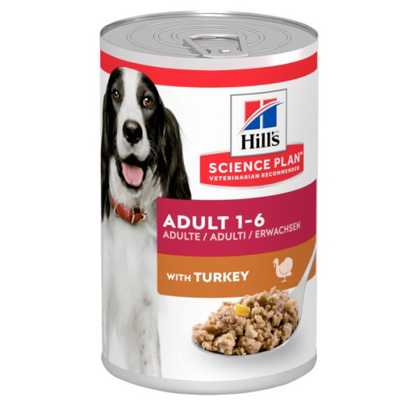 Hill's Science Plan Canine Adult Turkey вологий корм з індичкою для дорослих собак віком від 1 до 6 років, 370 гр консерва
