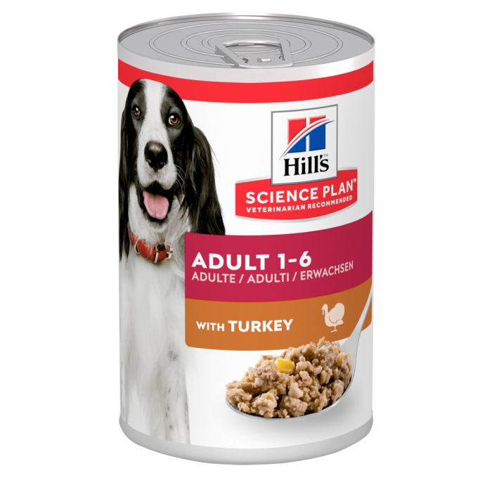 Hill's Science Plan Canine Adult Turkey вологий корм з індичкою для дорослих собак віком від 1 до 6 років, 370 гр консерва