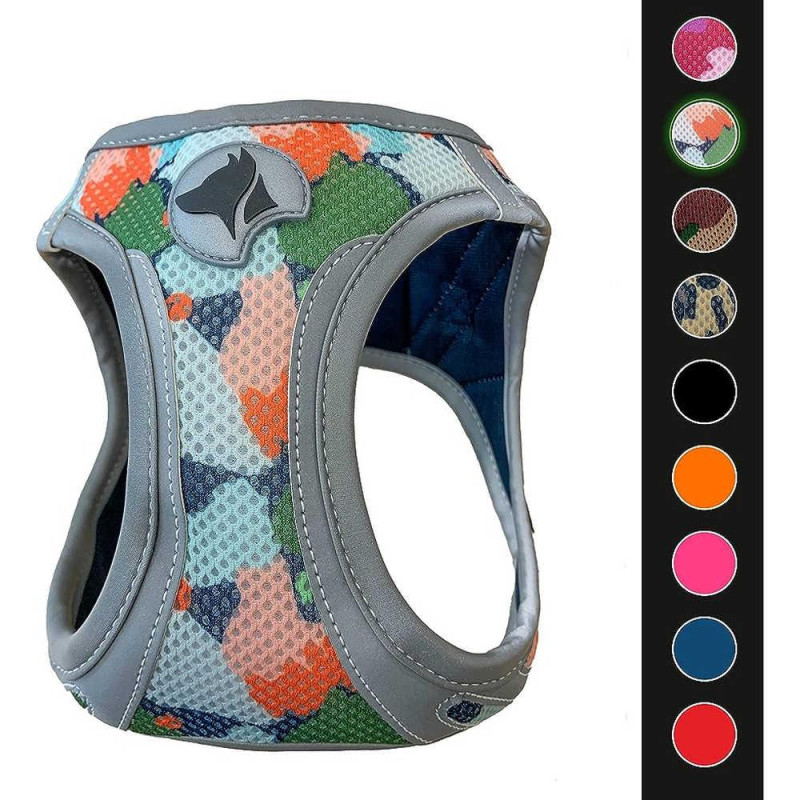 Шлея CROCI HIKING REFLECTIVE, арлекін, нейлон, L 46-53 см