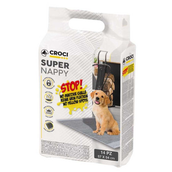Пелюшки для собак Croci Super Nappy 57*54 з активованим вугіллям, 14 пелюшок в упаковці (C6028170)