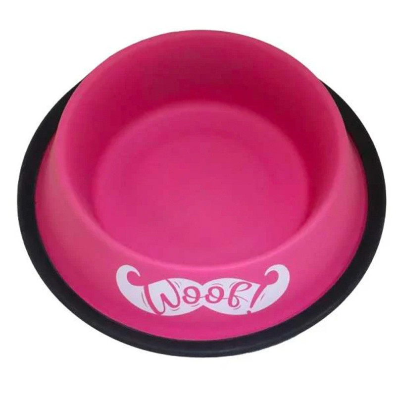 Миска CROCI NEW COLOR антиковзаюча колір піоновий рожевий, метал, 0,19л,