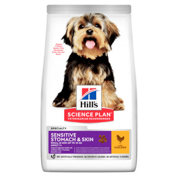 Хілс Hill's SP Canine Adult Small &amp; Mini Sensitive Stomach &amp; Skin корм для чутливих собак до 10 кг, 3 кг (604342)