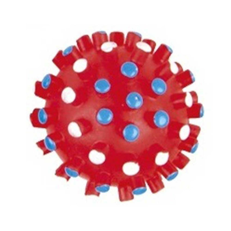 Іграшка для собак TETRAPET Toys Fun, вініловий м'ячик із шипами різнокольоровий, 7 см