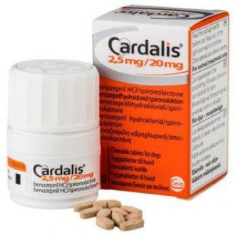 Кардаліс 2,5 мг / 20 мг Cardalis для лікування серцевої недостатності у собак, 30 таблеток
