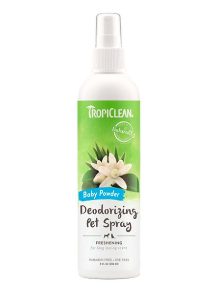 Спрей-дезодорант Дитяча Присипка Tropiclean Baby Powder Deodorizing Pet Spray для цуценят і кошенят, 236 мл (861329)