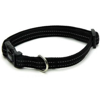 Нашийник CROCI SOFT REFLECTIVE, світловідбиваючий, м'який, чорний, нейлон, 35-55x2 см