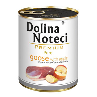 Консерва Dolina Noteci Premium Pure для собак  алергіків з гускою та яблуком, 800 гр