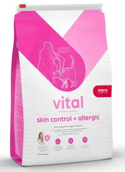 Мера Mera MVH Cat Skin Control + Allergic сухий корм для дорослих котів у разі дерматозу та випадіння шерсті, 3 кг (740497 - 4320)