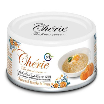 Cherie Urinary Care Chicken &amp; Pumpkin курка і гарбуз у соусі, вологий корм для підтримки сечовивідних шляхів у кішок, 80 гр (CHT17504)