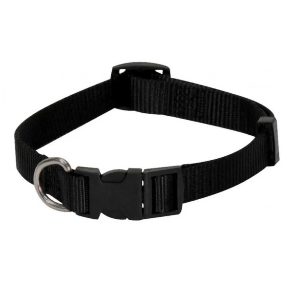 Нашийник CROCI нейлон, регульований, чорний, 21-28x1 см