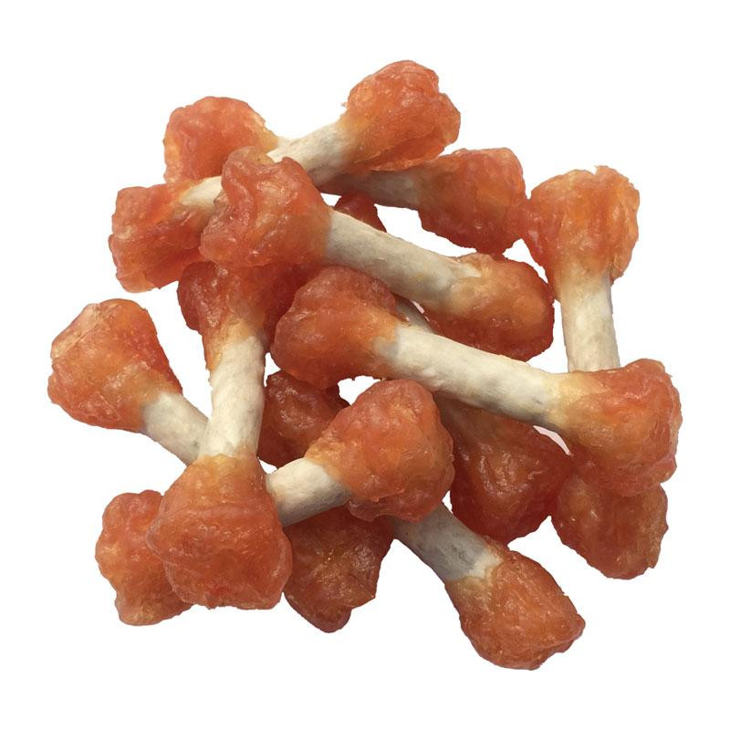 М'які гантельки з м'ясом курки на пресованій кістці з сиром шкіри 6см, (≈14-15шт/уп), 200г, 50шт/ящ.