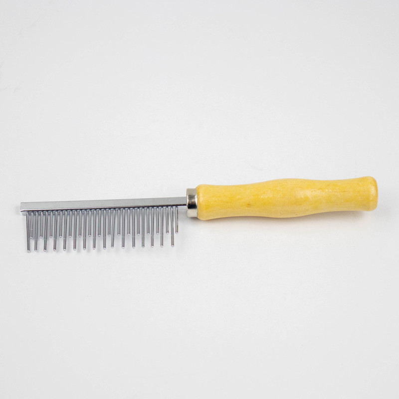 Гребінець дер. для собак, різний зуб "Пухнастики" 2,9*17,5 см