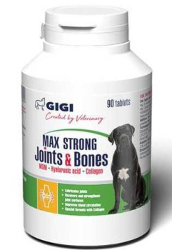 Актівет Gigi MAX Strong Joints &amp; Bones хондропротектор для великих собак, 90 таблеток, 1 таблетка на 20 кг