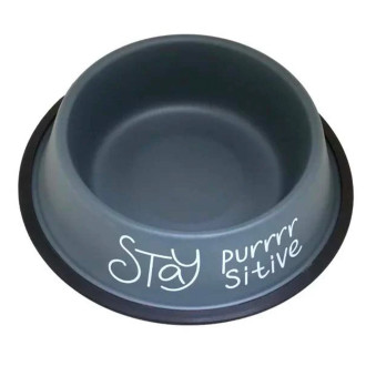 Миска CROCI NEW COLOR антиковзаюча колір графіт, метал, 0,19л,