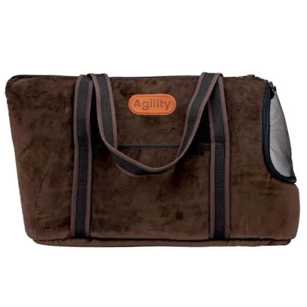 Сумка - переноска AGILITY для котів/собак шоколад, 51 * 27 см