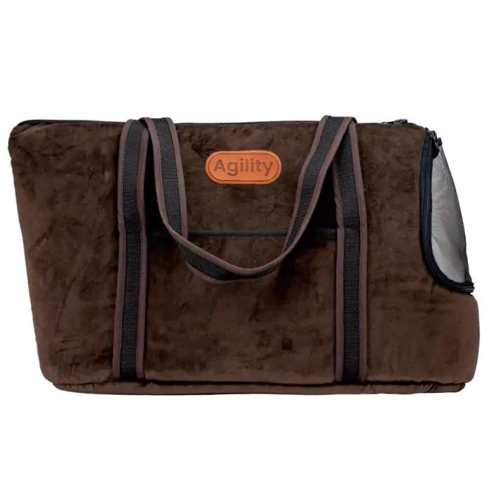 Сумка - переноска AGILITY для котів/собак шоколад, 51 * 27 см
