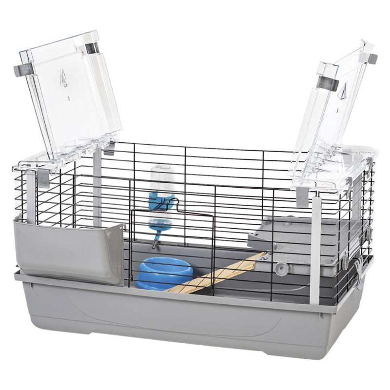 Клітка для кролів MPS EVA GREY/BLACK, 79x45x52