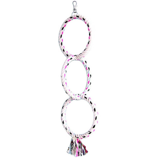 Іграшка для птахів TETRAPET Dodo, гойдалка кільця з мотузки, 53 см